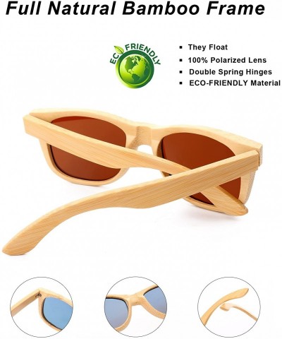 Oversized Polarized Sunglasses Replacement - Bamboo - CD182L6T8QM $27.30