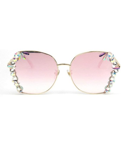 Square 2019 Luxury oversized sunglasses women exquisite crystal sun glasses men rhinestone eyewear vintage shade glasses - C3...