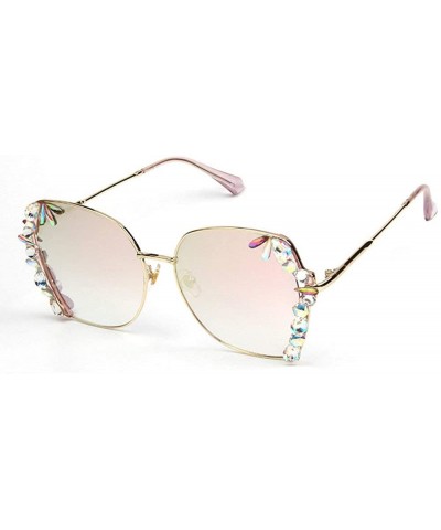 Square 2019 Luxury oversized sunglasses women exquisite crystal sun glasses men rhinestone eyewear vintage shade glasses - C3...