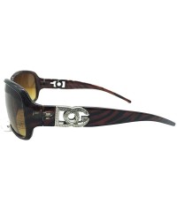 Rectangular Love DG Fahion Eyewear Womens maze pattern Designer Eyewear Shades Sunglasses - Dark Brown Zebra - CW18CU04ZOC $8.89