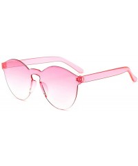 Oval New piece piece sunglasses - candy-colored ocean piece - male sunglasses - ladies fashion sunglasses-Translucent - CW198...