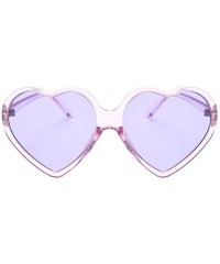 Goggle Fashion Women Unisex Heart-shaped Shades UV Mirror Sunglasses Eyewear - Purple - C718Q3T78R6 $7.54
