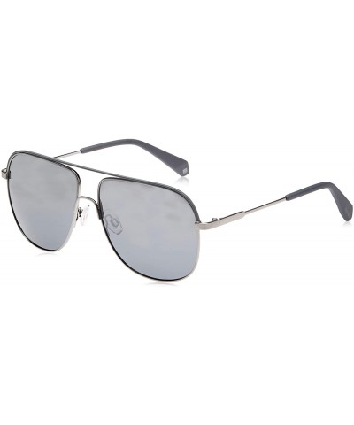 Aviator Men's PLD2055/S Polarized Aviator Sunglasses- Ruthenium- 59 mm - C2186XACN8U $40.28