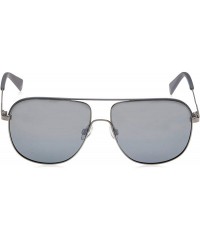 Aviator Men's PLD2055/S Polarized Aviator Sunglasses- Ruthenium- 59 mm - C2186XACN8U $40.28