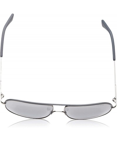 Aviator Men's PLD2055/S Polarized Aviator Sunglasses- Ruthenium- 59 mm - C2186XACN8U $40.28