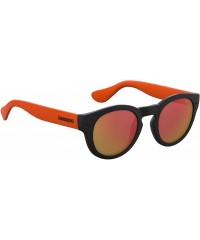 Round Trancoso Round Sunglasses - Blck Orng - C917Y4XOC8R $40.40