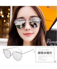 Cat Eye Cat Eye Women Sunglasses Women Brand Design Mirror Flat Rose Gold Vintage 1 - 6 - CS18XGDLU0L $7.47