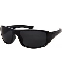 Wrap Sleek Wrap Style Polarized Sunglasses 540792TT-P - Grey - CN182G2ZNA5 $11.14