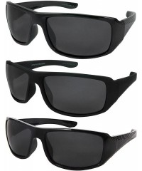 Wrap Sleek Wrap Style Polarized Sunglasses 540792TT-P - Grey - CN182G2ZNA5 $11.14