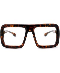 Runway Heavy Plastic Frame Rectangular Geeky Optical Eye Glasses ...