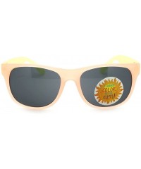 Wayfarer Black Lens Photochromic Frame Matte Sport Horn Rim Sunglasses - Peach Yellow - CL11YAXMMWD $9.39