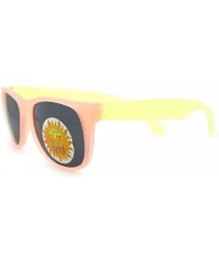 Wayfarer Black Lens Photochromic Frame Matte Sport Horn Rim Sunglasses - Peach Yellow - CL11YAXMMWD $9.39