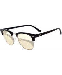 Oval Aviator Brow Bar Flat Mirror Multicolor Lens Sunglasses Metal Frame - Grd_silver_yellow - CP182048OAX $7.55
