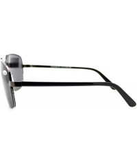 Aviator Bifocal Magnification Lens Sunglasses Mens Half Rim Aviator Tinted Reader - Gunmetal - CZ1854MI96H $8.88