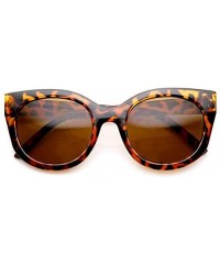 Cat Eye Womens Retro Fashion Bold High Temple Cat Eye Sunglasses (Tortoise) - CD11N1CT2JV $9.50