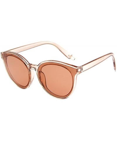 Goggle Sunglasses Big Oval Polarized Goggles Glasses Eyewear - Brown - CJ18QRTGNXC $8.60