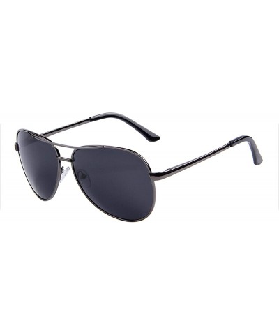 Square Men Polarized Sunglasses Night Vision Driving 100% UV400 - C05 Gray Black - CF197A3DNQC $19.49