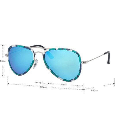 Aviator Polarized Mens Womens Aviator Fashion Vintage Designer Sunglasses Glare JO691 - Camo Frame Blue Lens - CB120Y9XFR3 $3...