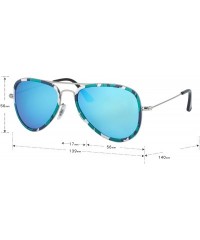 Aviator Polarized Mens Womens Aviator Fashion Vintage Designer Sunglasses Glare JO691 - Camo Frame Blue Lens - CB120Y9XFR3 $3...