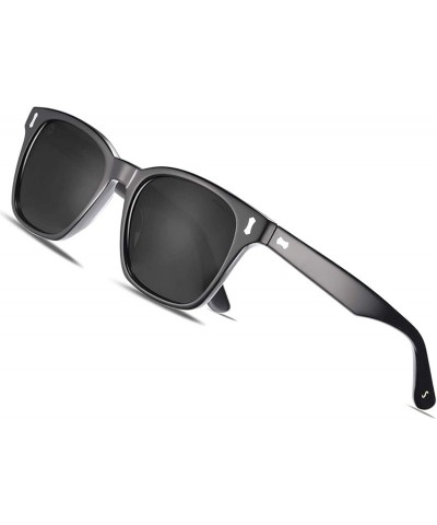 Goggle Vintage Polarized Sunglasses Protection - Black Frame / Black Lens - CK18L0L5DLI $39.25