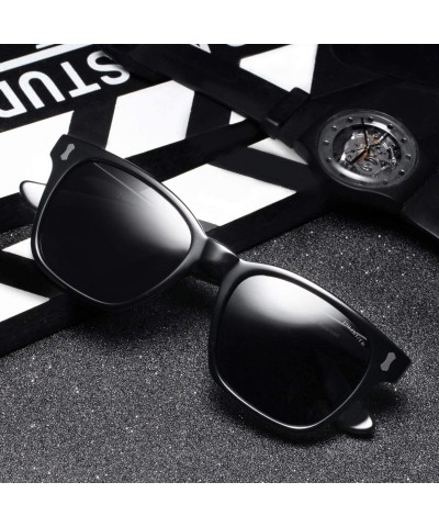Goggle Vintage Polarized Sunglasses Protection - Black Frame / Black Lens - CK18L0L5DLI $23.24