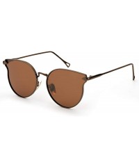 Cat Eye Fashion Cat Eye Sunglasses for Women - Polarized Mirrored Flat Lens Eyewear - UV400 Protection Eye Glasses - CD18T84N...