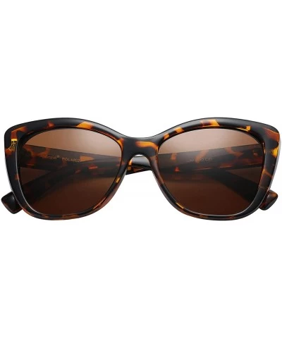 Wayfarer Polarized Woman's Classic Jackie-O Cat Eye Retro Fashion Sunglasses - Brown Tortoise - Polarized Brown - CO188X3848N...