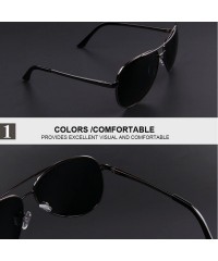 Square Men Polarized Sunglasses Night Vision Driving 100% UV400 - C05 Gray Black - CF197A3DNQC $19.49