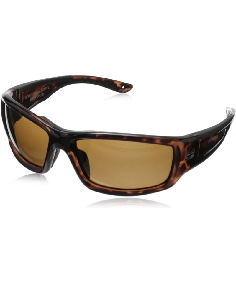 Sport Sunglasses Black Drum 244 Polarized Wrap Sungalsees - Shiny Demi - C311GI4UBP3 $27.00