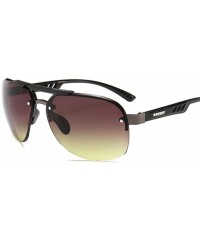 Aviator Vintage Sunglasses Men Brand Designer Pilot Sun Glasses Male Shades Full Gray - Green Gray - CN18Y6TRNYS $9.16