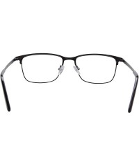 Rectangular Women/Men Anti Blue Light Photochromic Transition Sunglasses Customized Myopia Glasses-PG9014 - C1- Black&blue - ...
