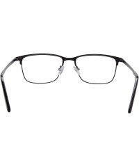 Rectangular Women/Men Anti Blue Light Photochromic Transition Sunglasses Customized Myopia Glasses-PG9014 - C1- Black&blue - ...