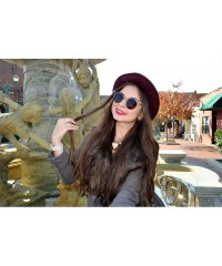 Wayfarer Women Stylish Retro Half Frame Circle Round Vintage Sunglasses - Brown_smoke_c3_86042 - C111U2AR05H $20.51