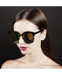 Oversized 97018 XXL Premium Oversize Mirrored Funky Flat Sunglasses - Black/ Gold - CM18OK8GNRR $25.57
