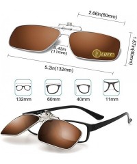 Goggle Polarized Clip-on Sunglasses Mens/Womens Flip-Up Sun Lenses fit Outdoor Sports - Brown - CY18GCDK8IR $12.84