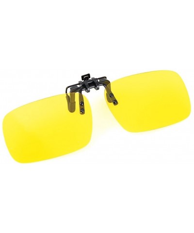 Goggle UV Blocking Clip On Polarized Sunglasses - Yellow Night Vision Outdoor Glasses - CT1873W854A $26.44