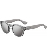 Round Trancoso/M Unisex Round Sunglasses - 49mm - Silver - C718C43GMR2 $32.54