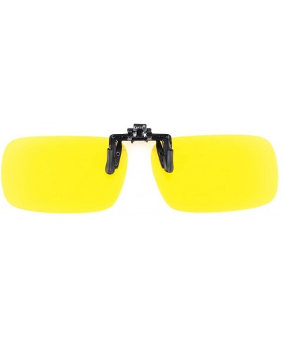 Goggle UV Blocking Clip On Polarized Sunglasses - Yellow Night Vision Outdoor Glasses - CT1873W854A $26.09