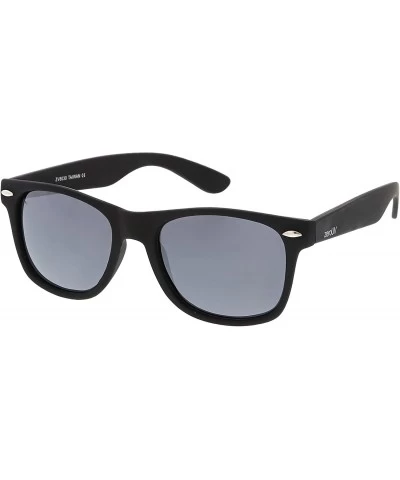 Wayfarer Retro 80's Classic Colored Mirror Lens Square Horn Rimmed Sunglasses for Men Women - CU1844Q5ZT4 $23.50
