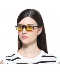 Goggle UV Blocking Clip On Polarized Sunglasses - Yellow Night Vision Outdoor Glasses - CT1873W854A $26.79