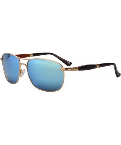 Rectangular Anti Glare Metal Frame Sunglases Classic Polarized Driving Sunglasses-1578 - C1 - CP12DOMALUZ $48.97