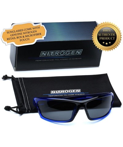 Wrap Polarized Wrap Around Sport Sunglasses - Crystal Blue - Smoke - CH196R8569M $9.27