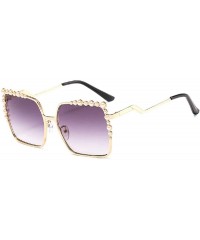 Square Sunglasses Elegant Glasses Oversized Eyewear - C7197S5OZND $22.70