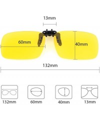 Goggle UV Blocking Clip On Polarized Sunglasses - Yellow Night Vision Outdoor Glasses - CT1873W854A $10.44