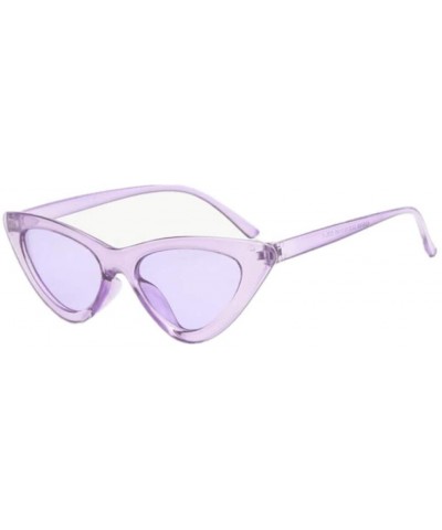 Cat Eye Women Retro Sun Glass Female Small Sun Glasses Cat Eye Sunglasses - Yellow - C618U46WWG5 $14.18