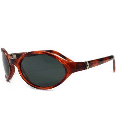 Oval Old Fashioned Vintage 80s Indie Oval Sunglasses - Brown - CV18ECEO28L $23.80