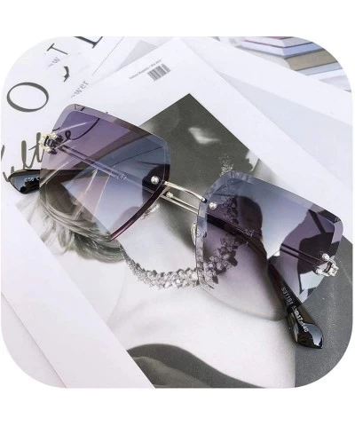 Square 2018 New Oversized Sunglasses Women Square Mirrored Glasses Fashion Female Designer Sol UV400 - C01 - CG199C0NTS0 $59.71