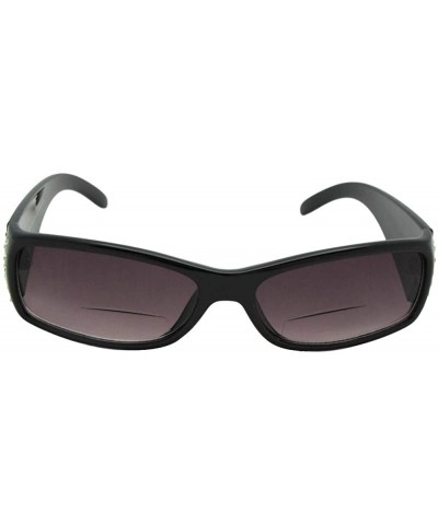 Rectangular Women's Bifocal Sunglasses with Rhinestones B47 - Black Frame - CO1865UDCOI $19.45