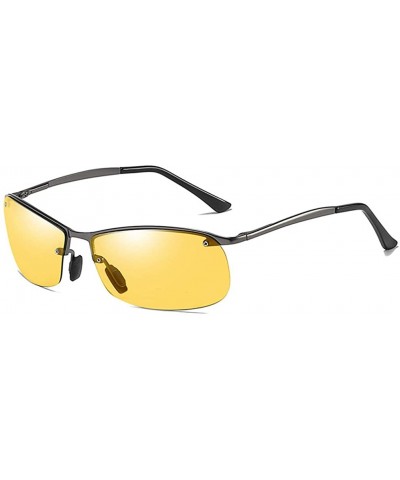 Goggle HD Polarized Night Vision Sunglasses For Men - Gray - C518OLOXKQ9 $30.02
