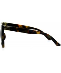 Cat Eye Womens Squared Rectangular Futuristic 80s Goth Cat Eye Sunglasses - Tortoise Gold - CG17Z4HRC78 $11.59